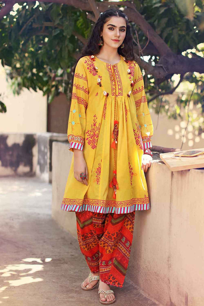 Gul Ahmed Summer 2022 · Essential 2PC Collection – 2PC Printed Lawn Shirt Trousers TL-375