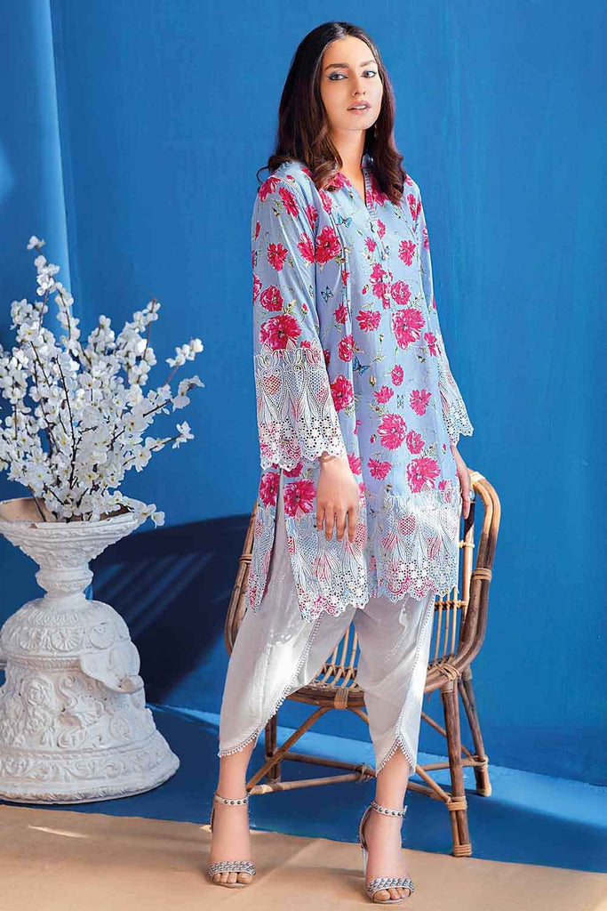 Gul Ahmed Summer 2022 · Essential 2PC Collection – 2PC Schiffli Embroidered Digital Printed Suit TL-12008