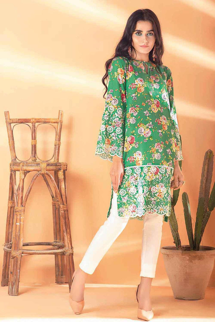 Gul Ahmed Summer 2022 · Essential 2PC Collection – 2PC Schiffli Embroidered Digital Printed Suit TL-12010