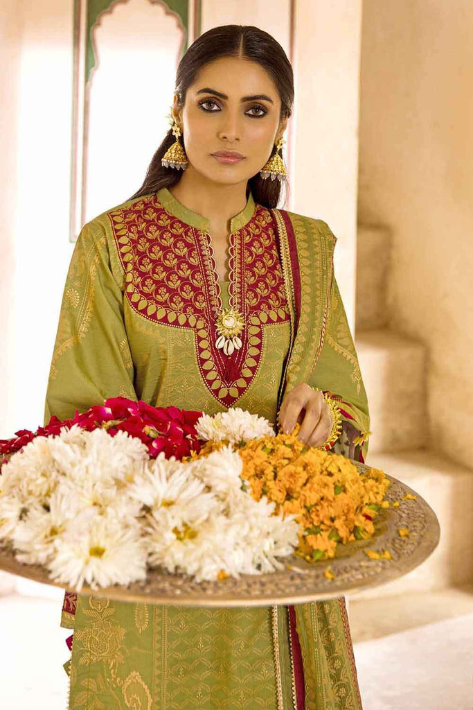 Gul Ahmed Summer  · Essential 3PC Collection – 3PC Banarsi Brocade Lawn Suit CL-22175 B