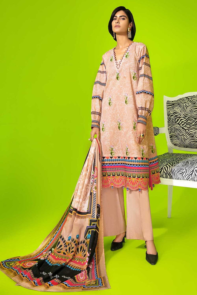 Gul Ahmed Summer 2022 · Essential 3PC Collection – 3PC  Digital Printed Lawn Suit CL-12524 B