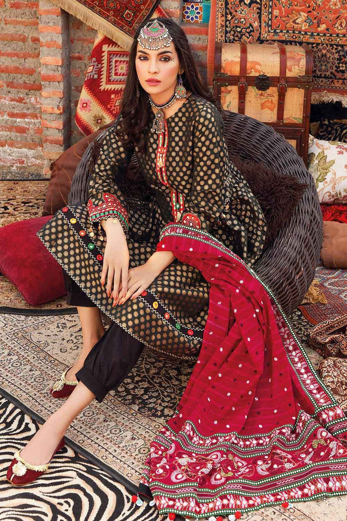 Gul Ahmed Summer 2022 · Essential 3PC Collection – 3PC Jacquard Embroidered Suit With Dobby Dupatta CL-1249