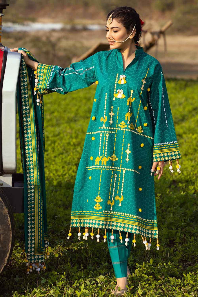 Gul Ahmed Summer 2022 · Essential 3PC Collection – 3PC Printed Lawn Suit With Printed Lawn Dupatta CL-22017