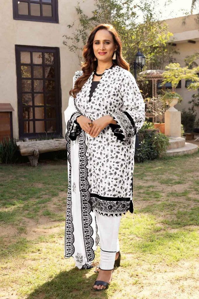 Gul Ahmed Summer 2022 · Tribute Collection – 3PC Lawn Suit With Embroidered Denting Lawn Dupatta DM-22007