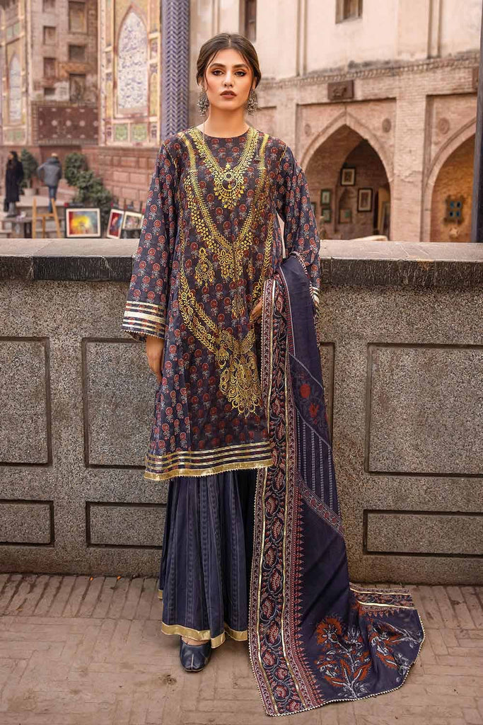 Gul Ahmed Summer Vintage Garden – 3PC Lawn Foil Printed Suit CL-32445 B