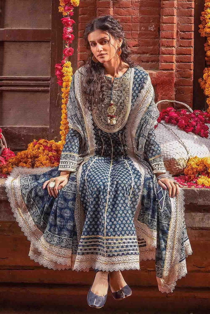 Gul Ahmed Summer Vintage Garden – 3PC Lawn Foil Printed Suit CL-32447 B