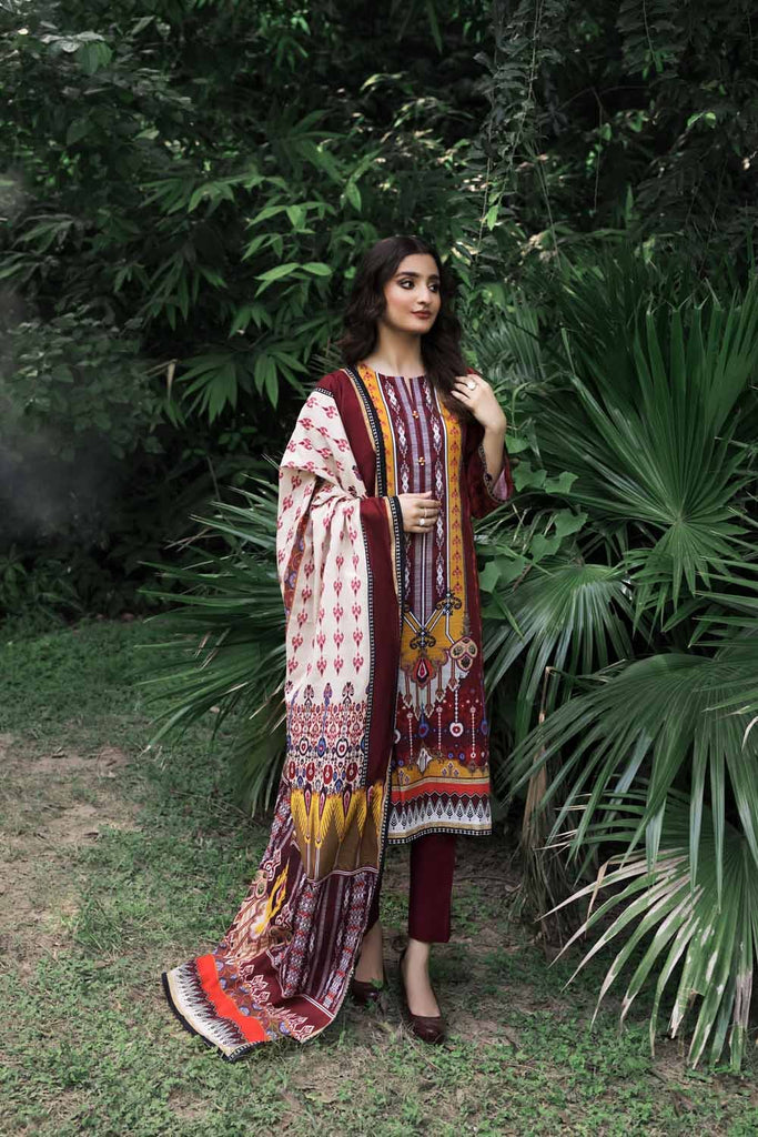 Gul Ahmed Winter Regalia Collection – 3PC Khaddar Suit WR-22013