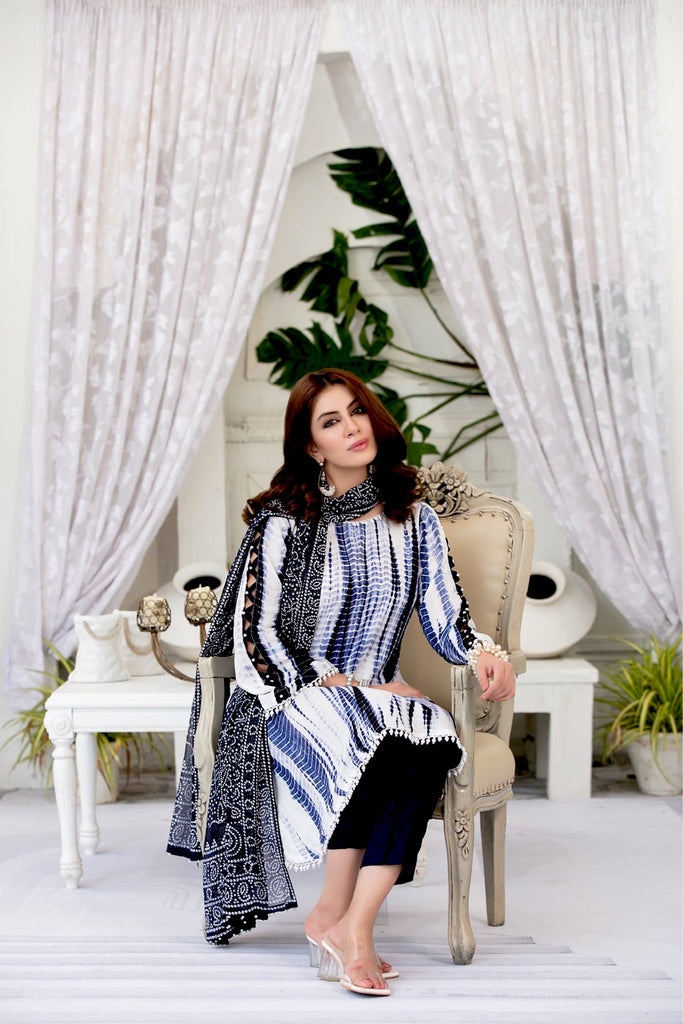 Hayal Tie & Dye Slub Linen Collection by Tawakkal – D-1843