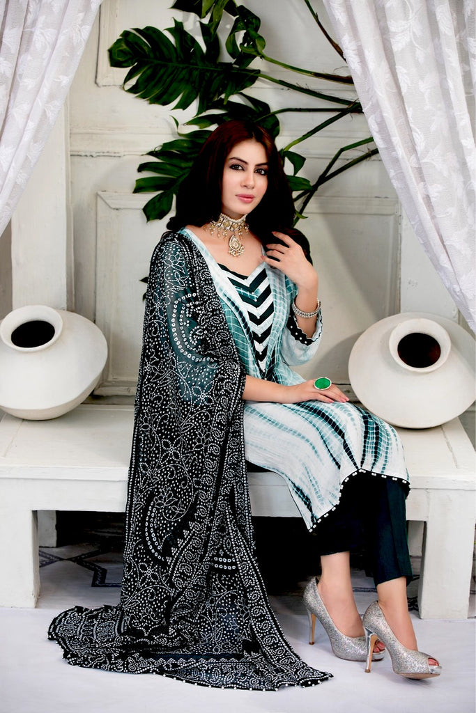 Hayal Tie & Dye Slub Linen Collection by Tawakkal – D-1847