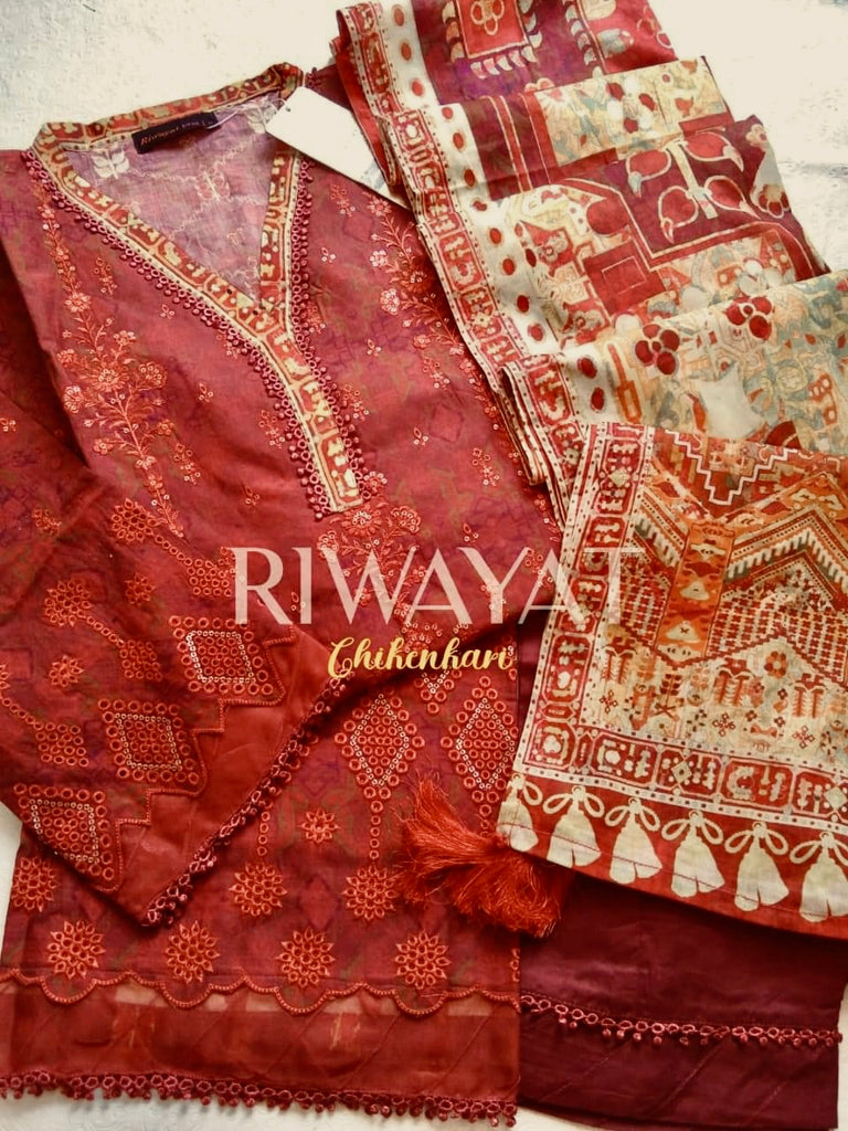 Riwayat Multi Chikankari Mid Summer Collection CT 2209