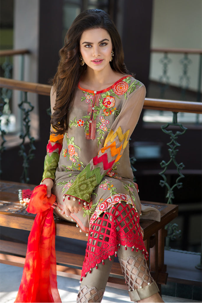 Iznik Luxury Chiffon Collection 2016 – Fire Opal IZK01 - YourLibaas
 - 1