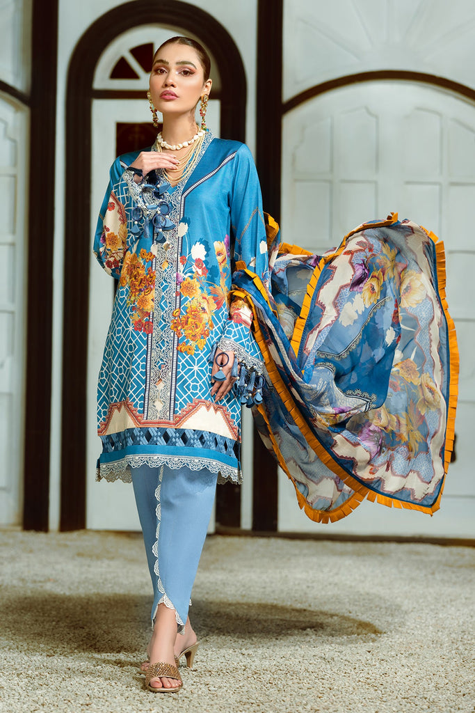 Jade Bliss Lawn Collection Vol-2 – 19775 SKY BLUE