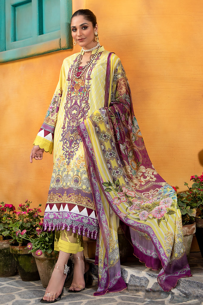 Jahanara Summer Lawn Collection 2022 – J16-02 Canary Yellow