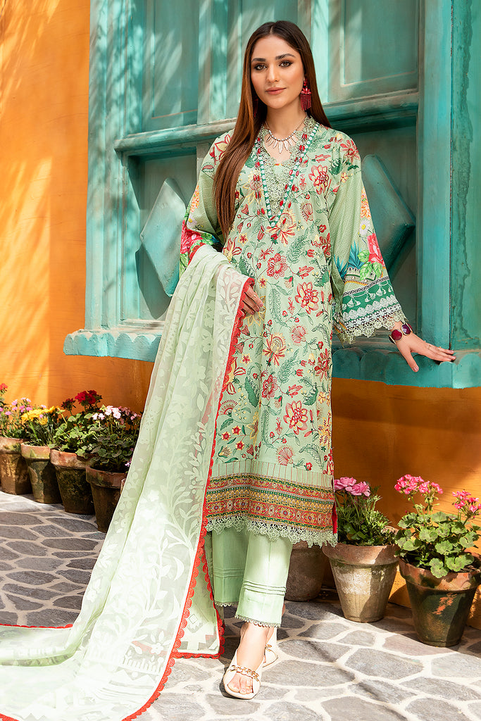 Jahanara Summer Lawn Collection 2022 – J16-06 Pale Green