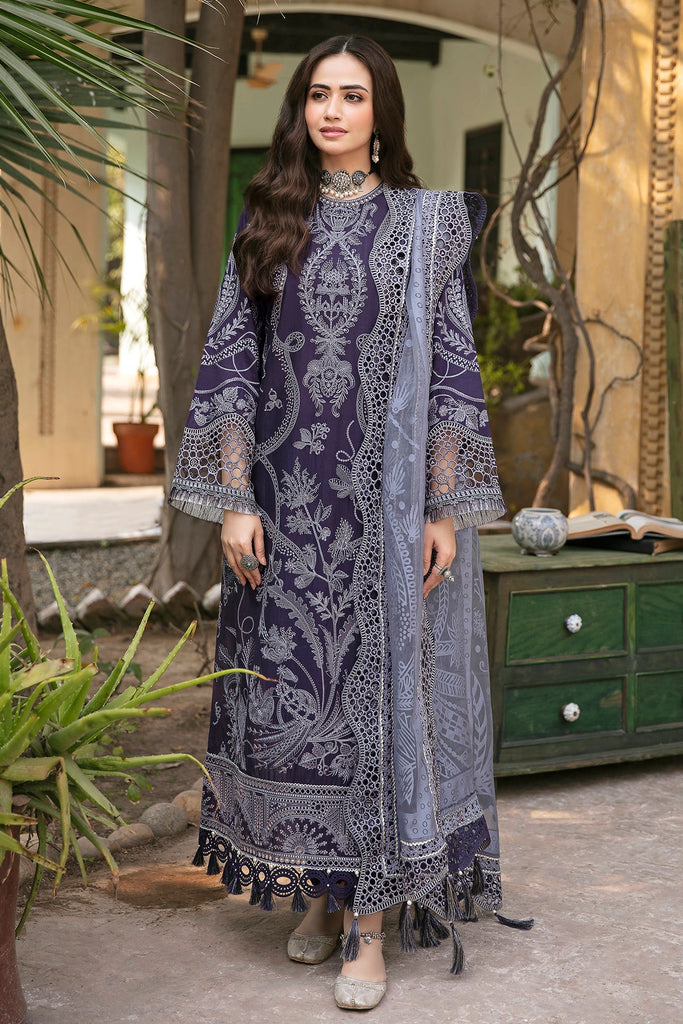 Jazmin Shahkaar Luxury Lawn Collection 2022 – Banafshi