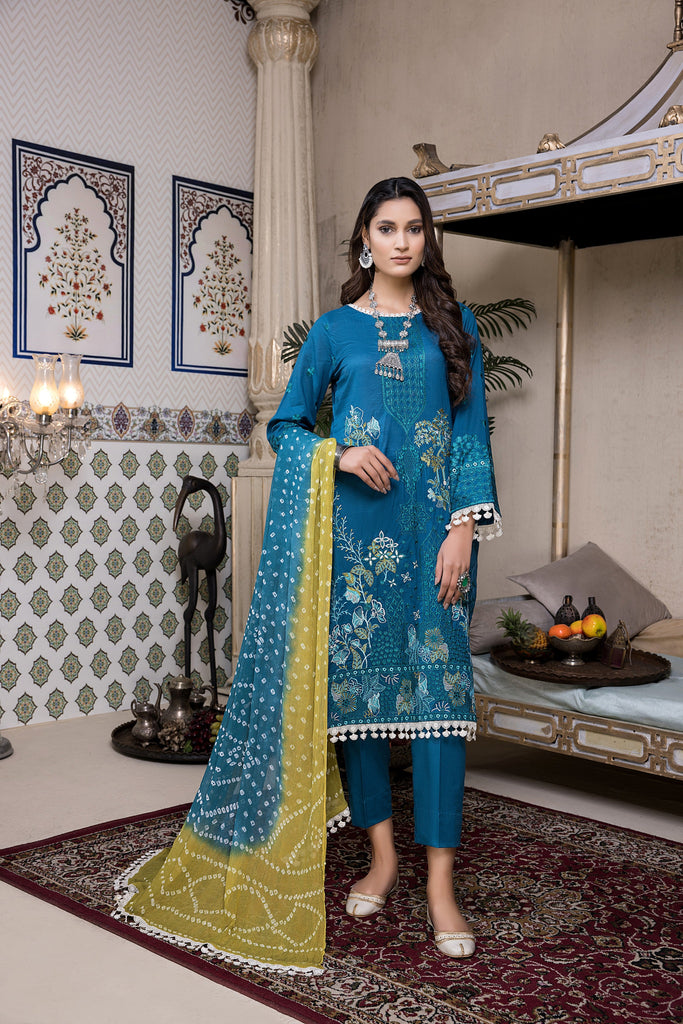 Kalyan Chikankari Lawn Collection (with Bandhani Dupatta) – KCKBD-1