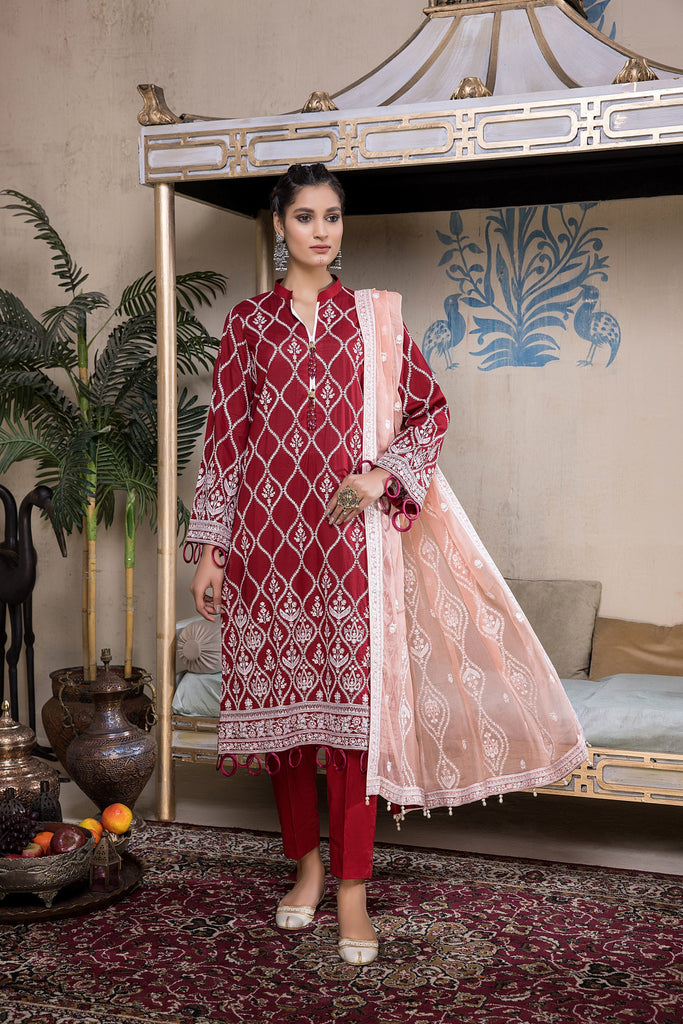 Kalyan Chikankari Lawn Collection (with Bandhani Dupatta) – KCKBD-8