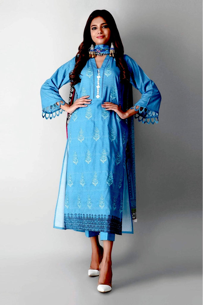Khaadi Embroidered 3 Piece · Full Suit – B21304 Beige