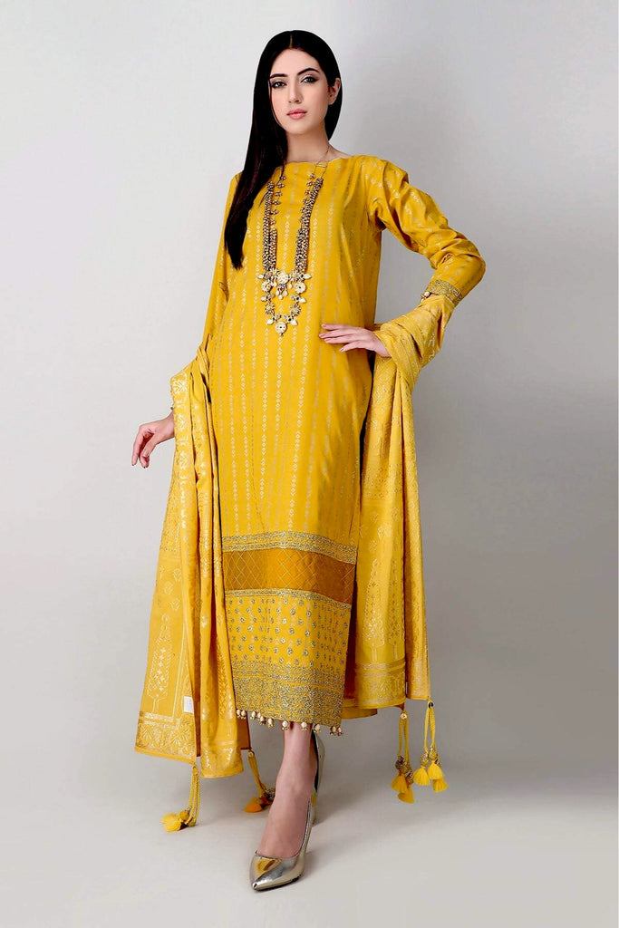 Khaadi Embroidered 3 Piece Suit · Sun Blissed – K21114 Yellow