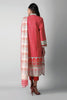 Khaadi Printed 3 Piece Suit · Full Suit – A2104038B- Red