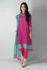 Khaadi Printed 3 Piece Suit · Full Suit – A21334B-Pink