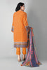 Khaadi Printed 3 Piece Suit · Full Suit – A21336A-Yellow