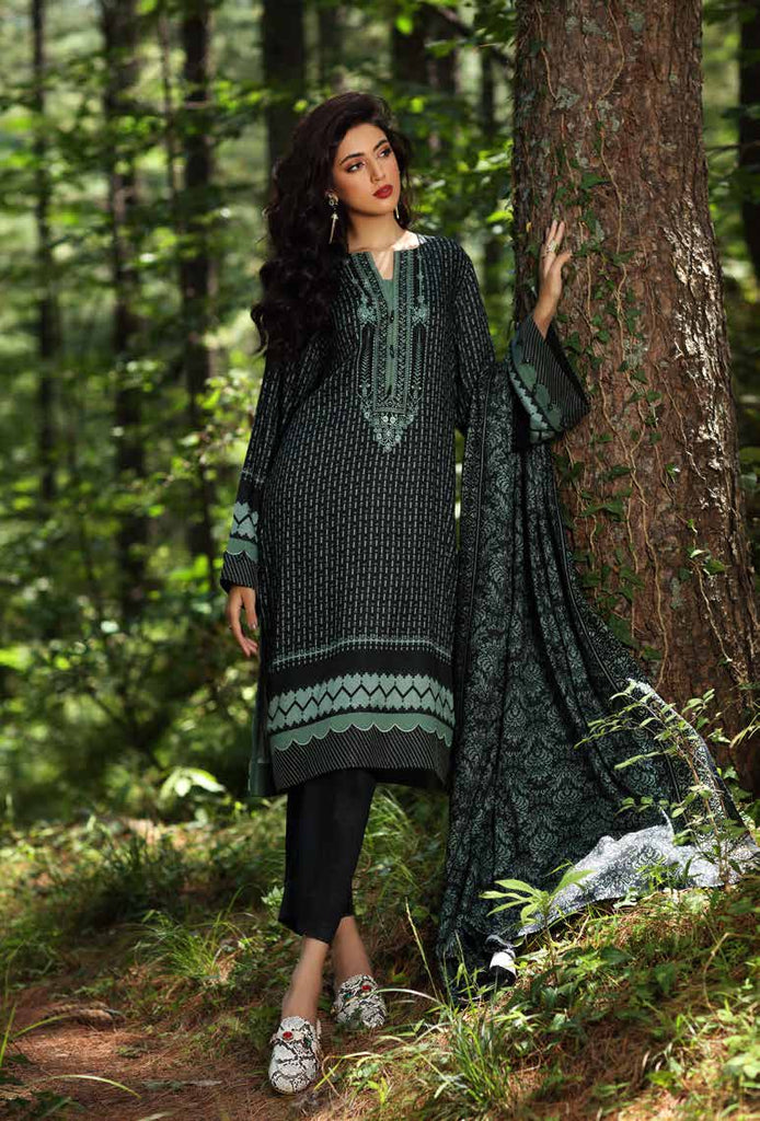 Gul Ahmed Winter Collection 2021 · 3 PC Twill Linen Suit with Twill Linen Dupatta – LT-12022