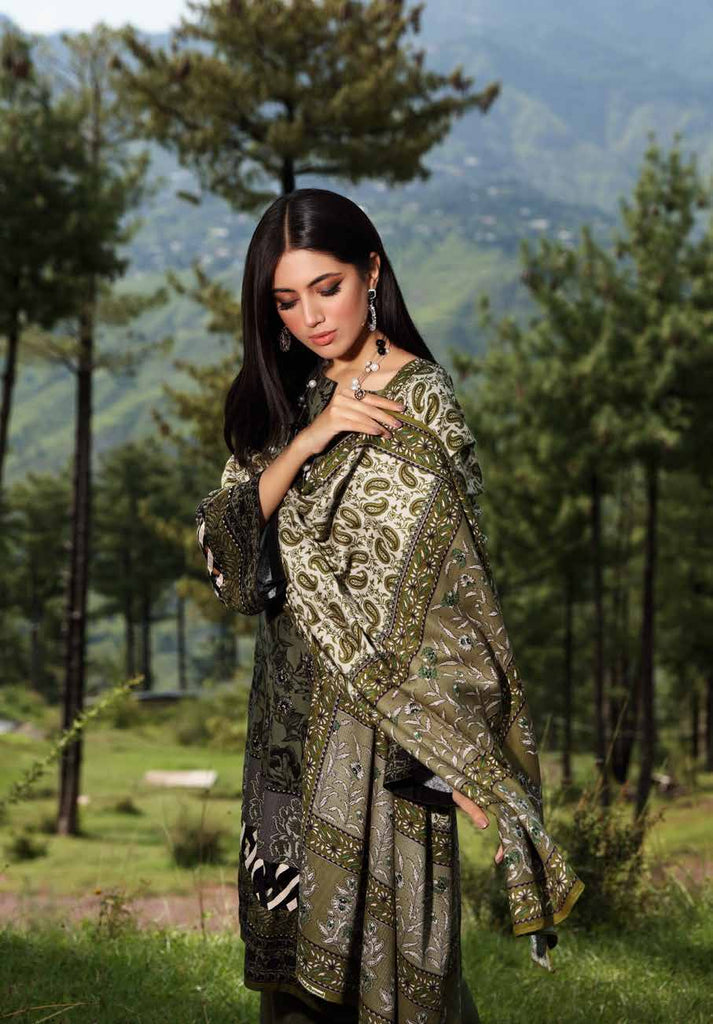 Gul Ahmed Winter Collection 2021 · 3 PC Twill Linen Suit with Twill Linen Dupatta – LT-12030A