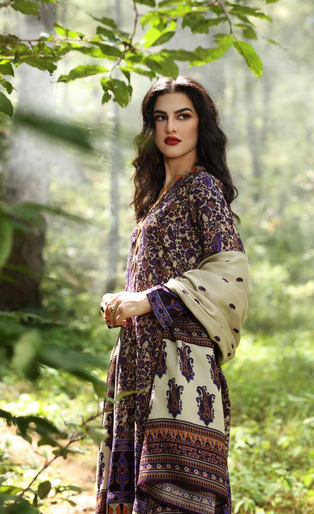 Gul Ahmed Winter Collection 2021 · 3 PC Twill Linen Suit with Twill Linen Dupatta – LT-12033A