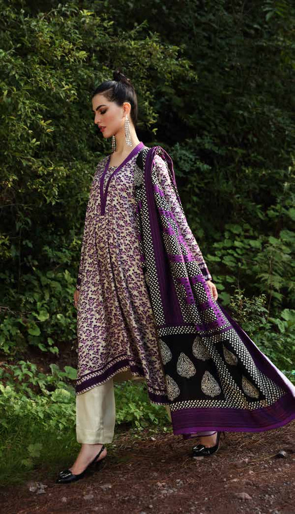 Gul Ahmed Winter Collection 2021 · 3 PC Twill Linen Suit with Twill Linen Dupatta – LT-12035B