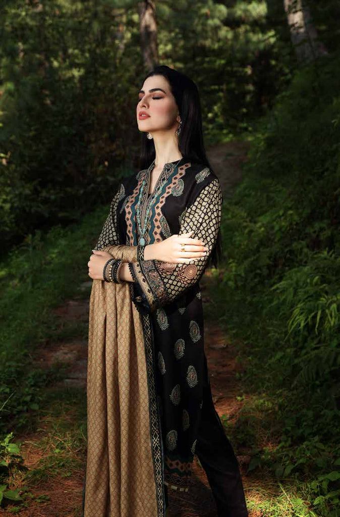 Gul Ahmed Winter Collection 2021 · 3 PC Twill Linen Suit with Twill Linen Dupatta – LT-12036B