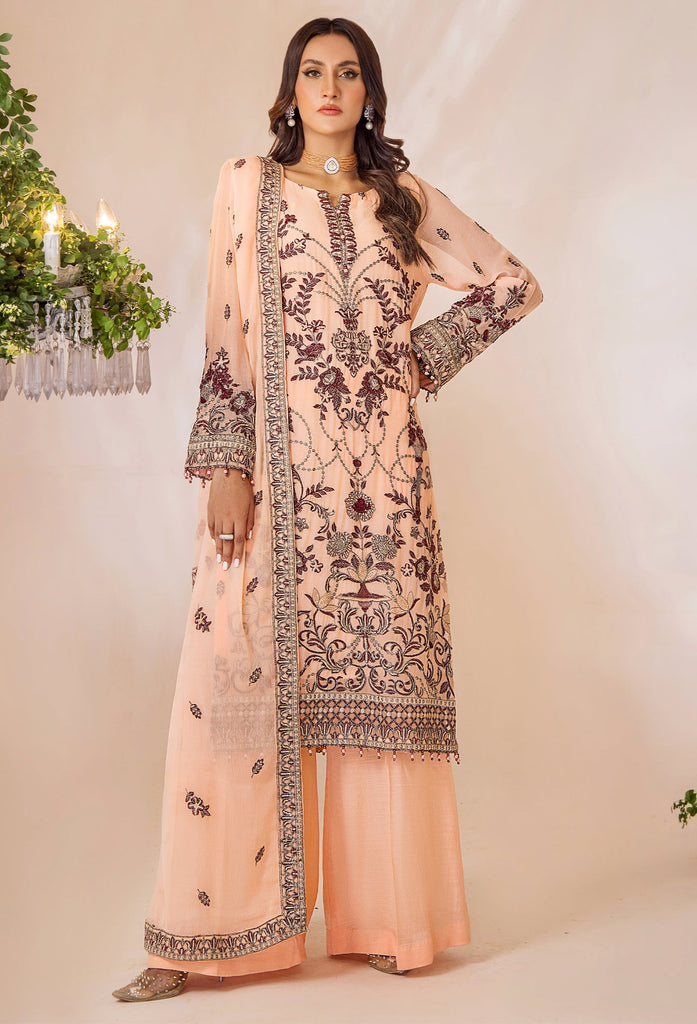 Adan's Libas Lueur Semi-Stitched Chiffon Formal Collection – D-12