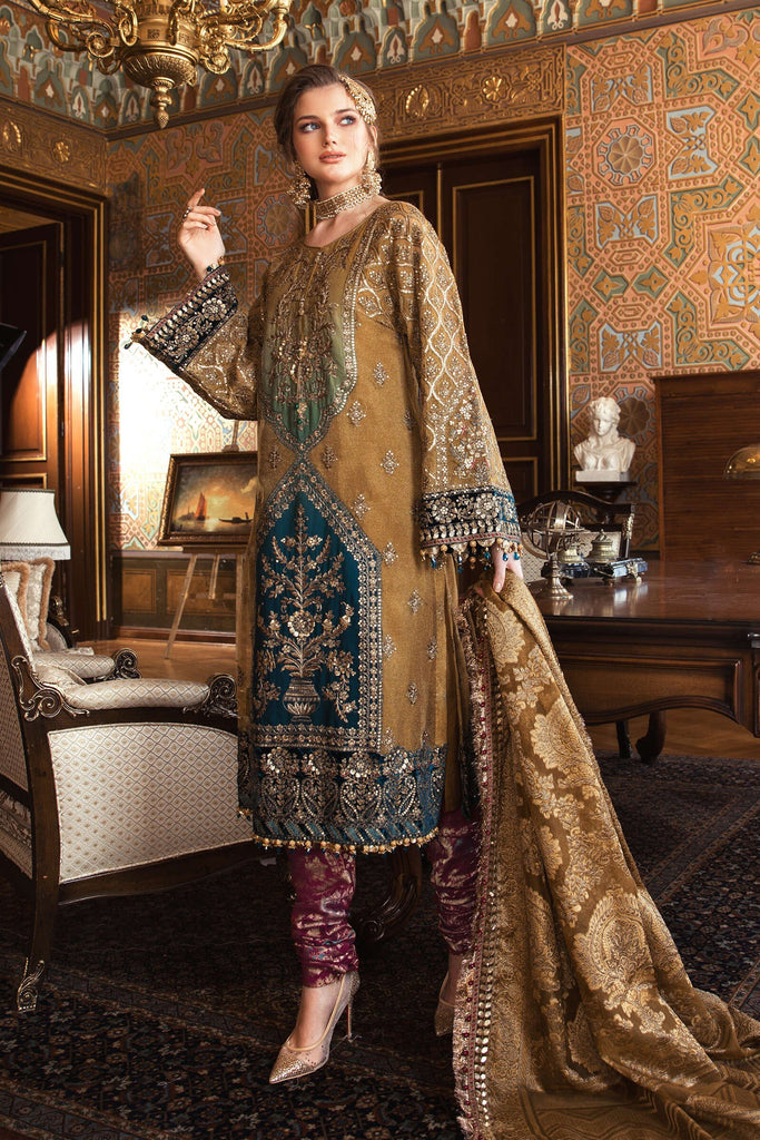 MARIA.B MBROIDERED Wedding Edition – Mustard (BD-2001)