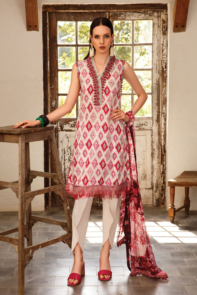 MARIA.B MBasics Lawn Collection – Pink MB-US23-111-B