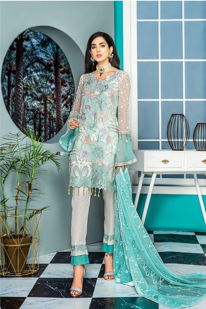 Maryam's Gold Luxury Embroidered Chiffon Collection Vol 7 – MG-74 ...