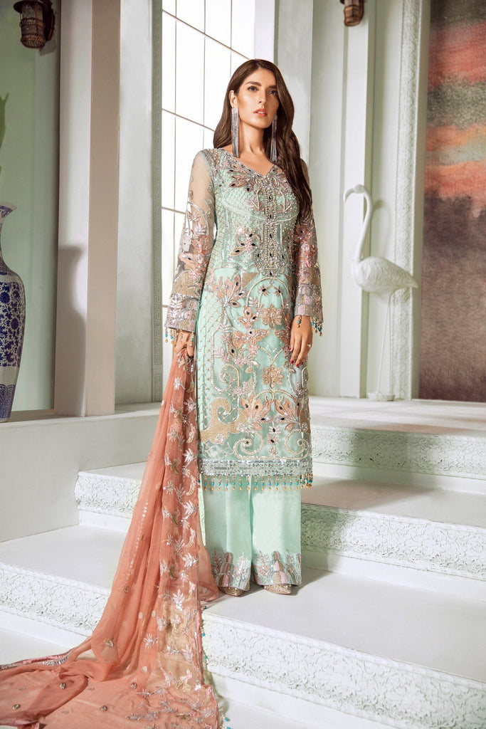 Maryum N Maria Luxury Chiffon Collection 2020 – Haze Pine (MMC-05)