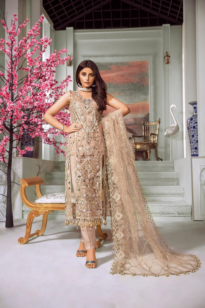 Maryum N Maria Luxury Chiffon Collection 2020 – Peach Flinch(MMC-08)