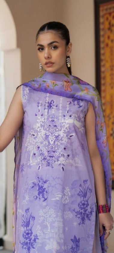 Morja Embroidered Lawn with Silk Dupatta by GullJee – Design-06 ...