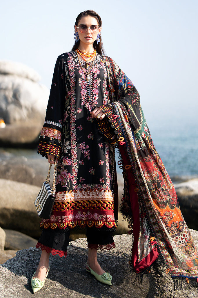 AJR Alif Signature Luxury Lawn by Abbas Jamil Rajpoot – Noir