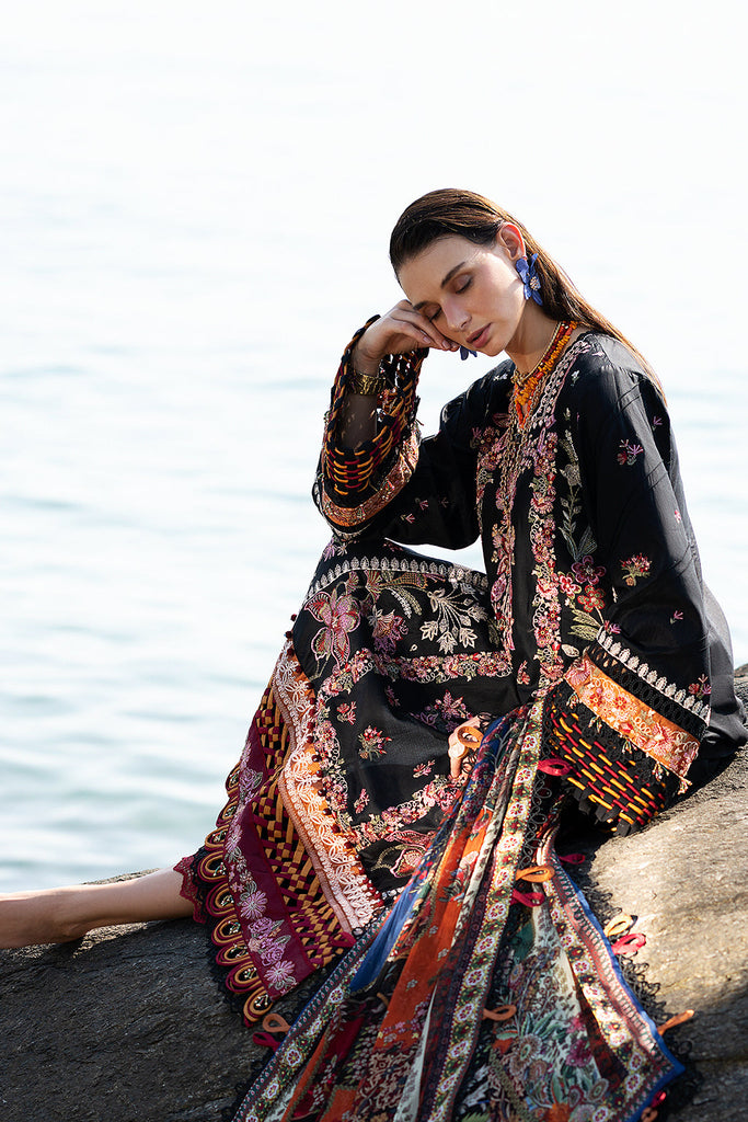 AJR Couture - Abbas Jamil Rajpoot Pret Embroidered Raw silk 3 Piece Suit Shahbano