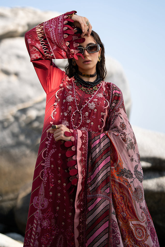 AJR Couture - Abbas Jamil Rajpoot Pret Embroidered Raw silk 3 Piece Suit Iberis