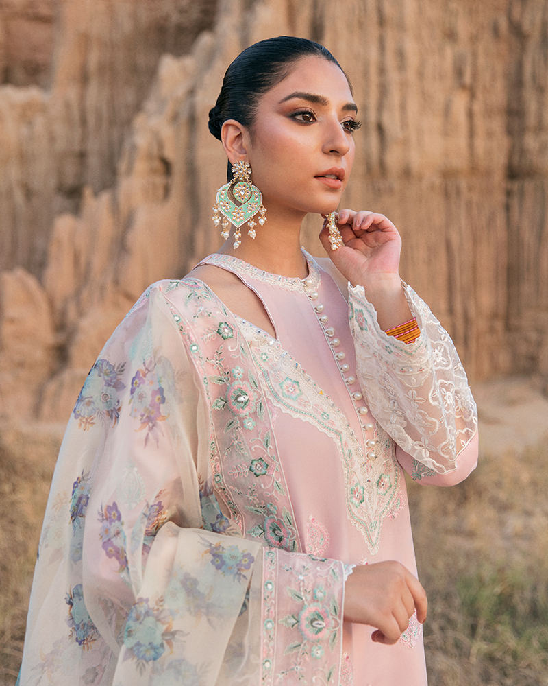 Maria Osama Khan | Claire Pleated Silk | Twilight