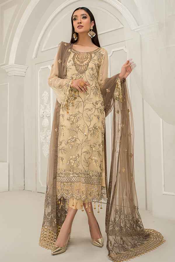 Maryam's Festive Chiffon Collection Vol-22 – D-01 Jasmine Fawn