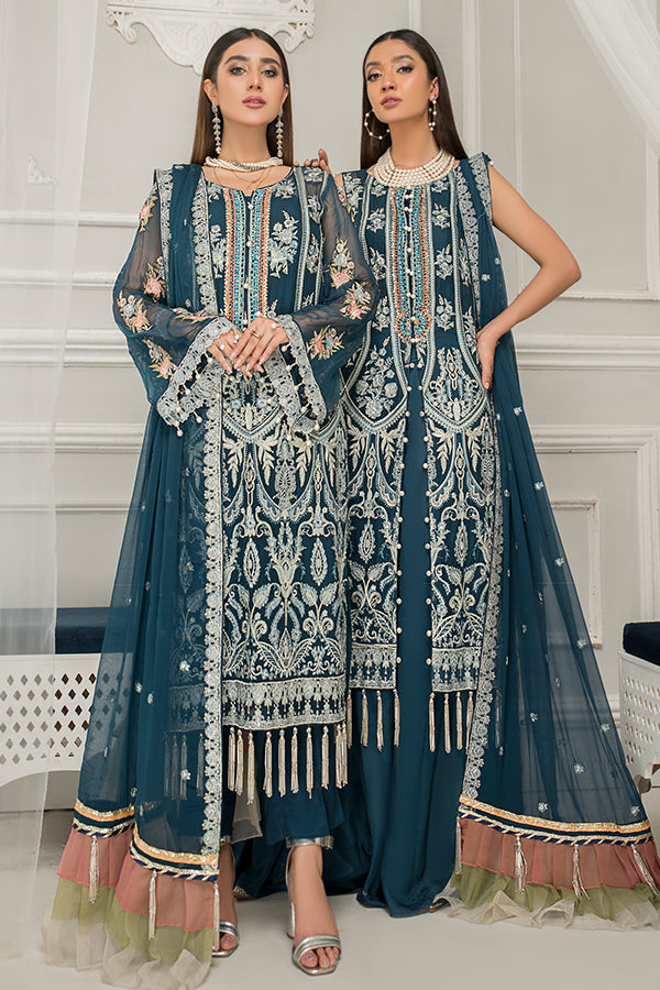 Maryam's Festive Chiffon Collection Vol-22 – D-02 Ocean Mint