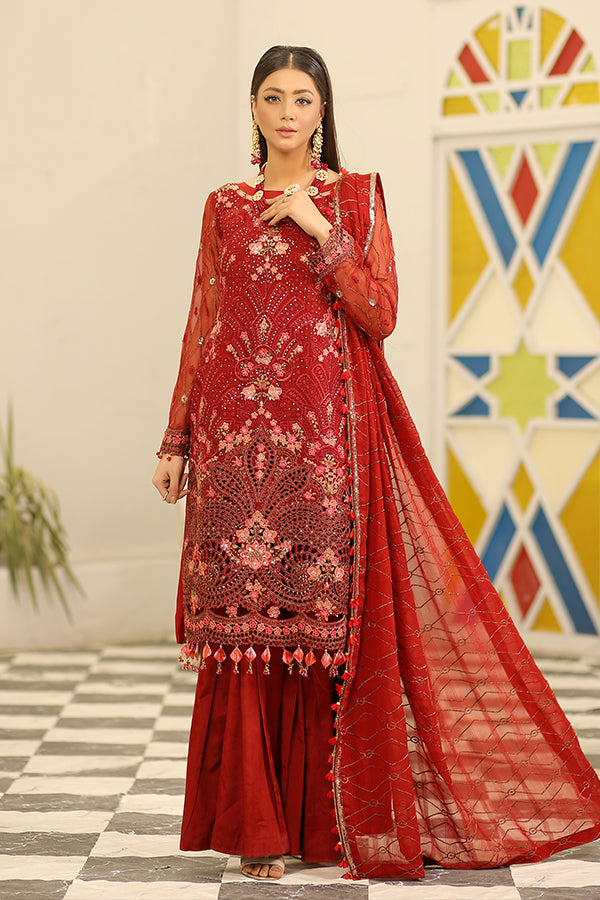 Maryam's Embroidered Luxury Chiffon Collection Vol-26 – D-41 Ghulab