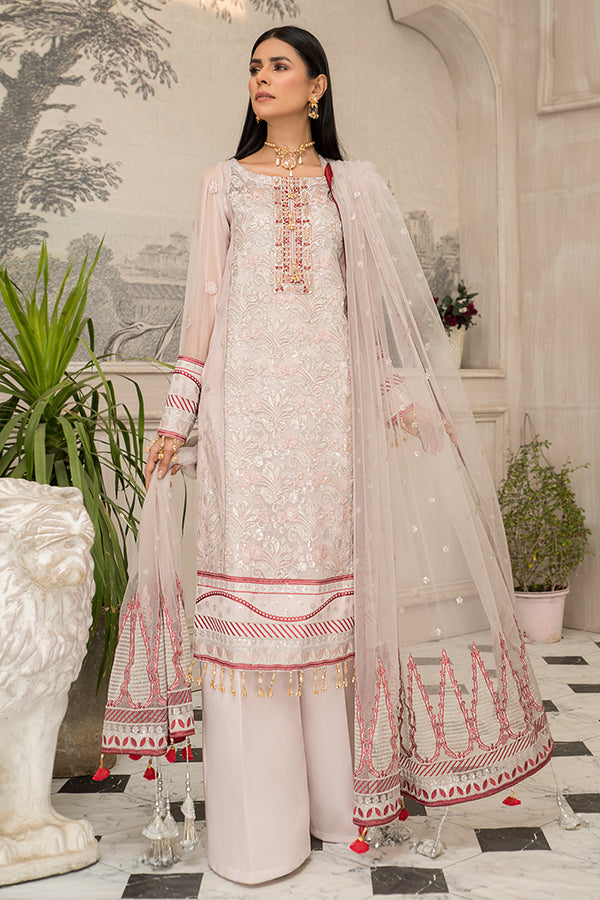 Maryam's Luxury Embroidered Collection (with Handmade Neck) – D-24 Lavender rose