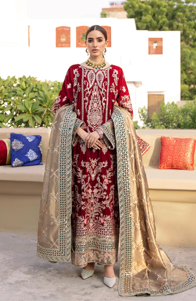 Maryum N Maria · Husan-e-Ara Velvet Collection – Sindhori-MFD-0065
