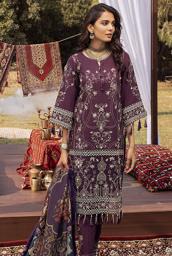 Maya by Nureh Embroidered Khaddar Winter Collection (with Shawl) – GUZEL NW 05