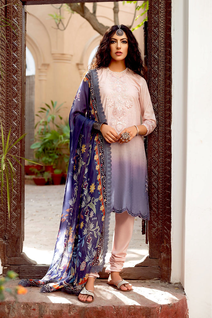 Kinaar by Shiza Hassan Embroidered Lawn Suits Unstitched 3 Piece SH23K SHZ-01 Marjaan - Summer Collection main image 1