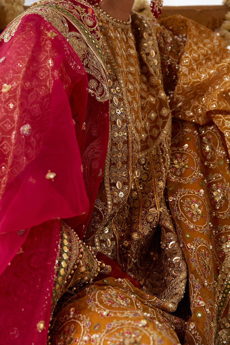 Mohsin Naveed Ranjha Zarlish Wedding Collection Vol-3 – Kesari – YourLibaas